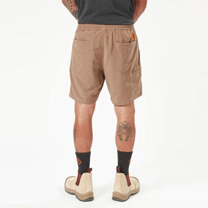 VOLCOM Workwear Rack Elastic Waist 17" Hybrid Short - Brindle