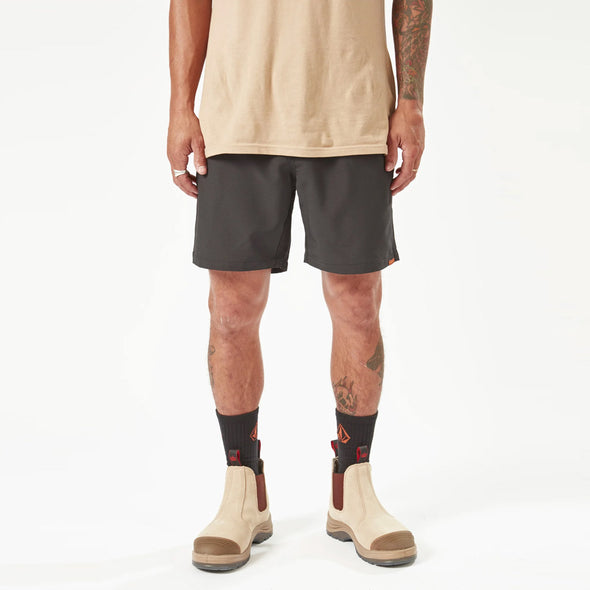 VOLCOM Workwear Rack Elastic Waist Hybrid 17" Short - Black