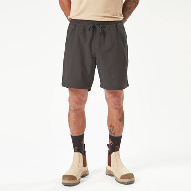 VOLCOM Workwear Rack Elastic Waist Hybrid 17" Short - Black