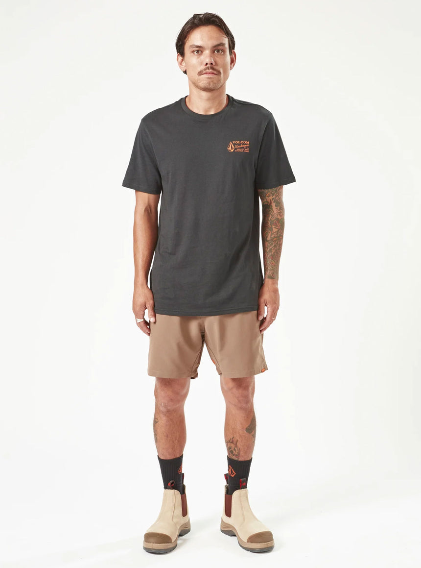 VOLCOM Workwear Rack Hybrid 17" Short - Brindle