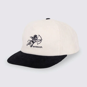WORSHIP Cherub Cord Hat - Cream/Black