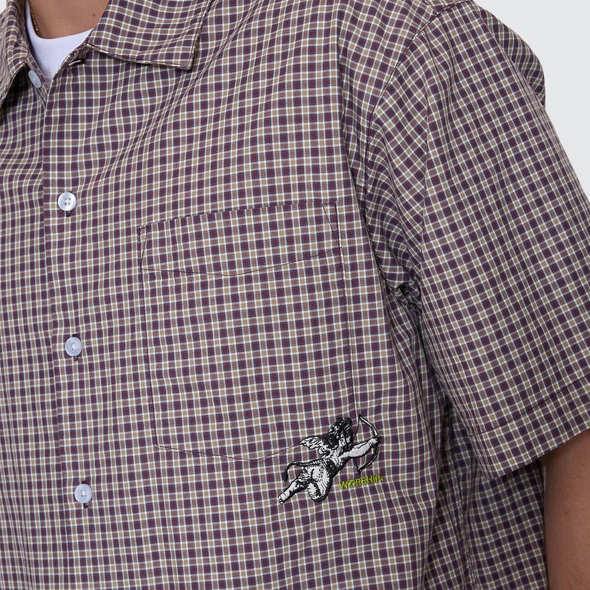 WORSHIP Cherub Short Sleeve Shirt - Blackberry