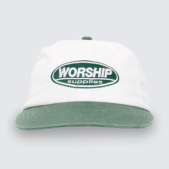 WORSHIP Department 6 Panel Hat - Cream