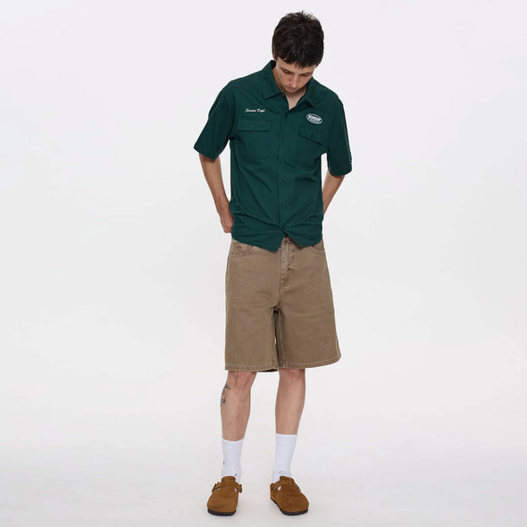 WORSHIP Department Short Sleeve Workshirt - Hunter Green