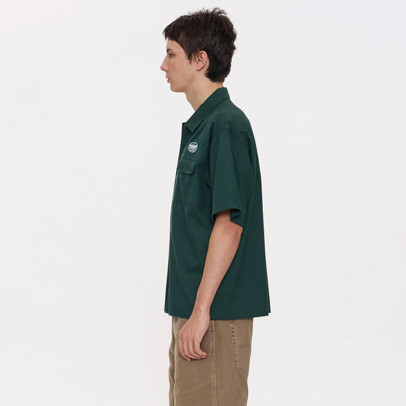 WORSHIP Department Short Sleeve Workshirt - Hunter Green
