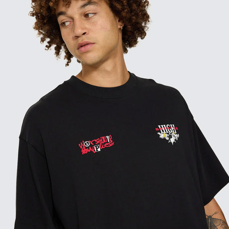 WORSHIP Fusion Box Crop Tee - Black