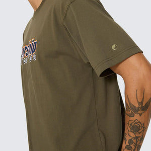 WORSHIP Line Stepper Tee - Grape Leaf