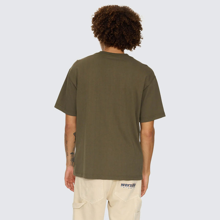 WORSHIP Line Stepper Tee - Grape Leaf