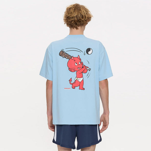 WORSHIP Little Belter Tee - Willow Blue