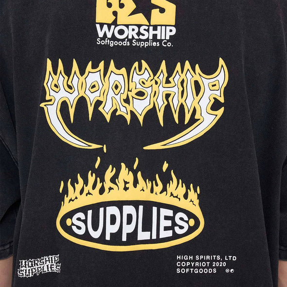 WORSHIP Pile Up Oversize Tee - Black