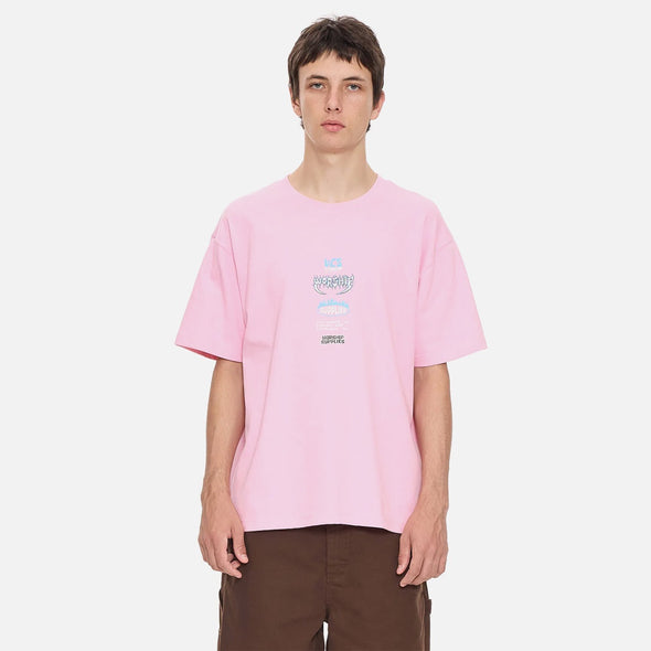 WORSHIP Pile Up Tee - Flamingo
