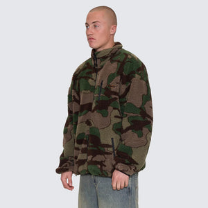 WORSHIP Plain Sight Sherpa Jacket - Camo Green
