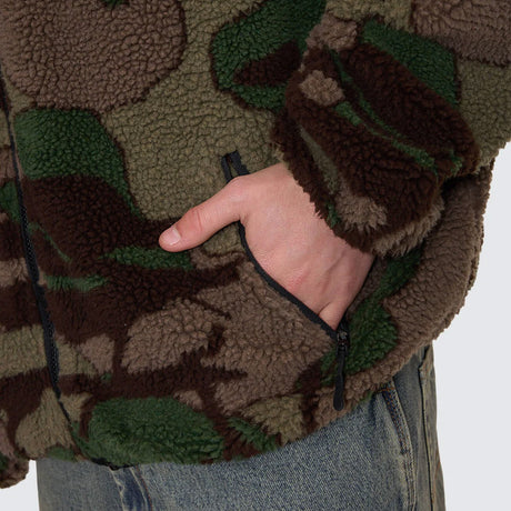 WORSHIP Plain Sight Sherpa Jacket - Camo Green