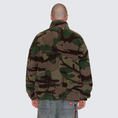 WORSHIP Plain Sight Sherpa Jacket - Camo Green