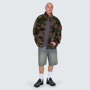 WORSHIP Plain Sight Sherpa Jacket - Camo Green