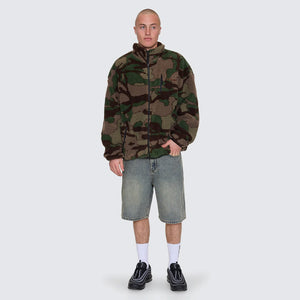 WORSHIP Plain Sight Sherpa Jacket - Camo Green