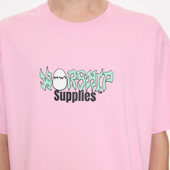 WORSHIP Scrambled Tee - Flamingo