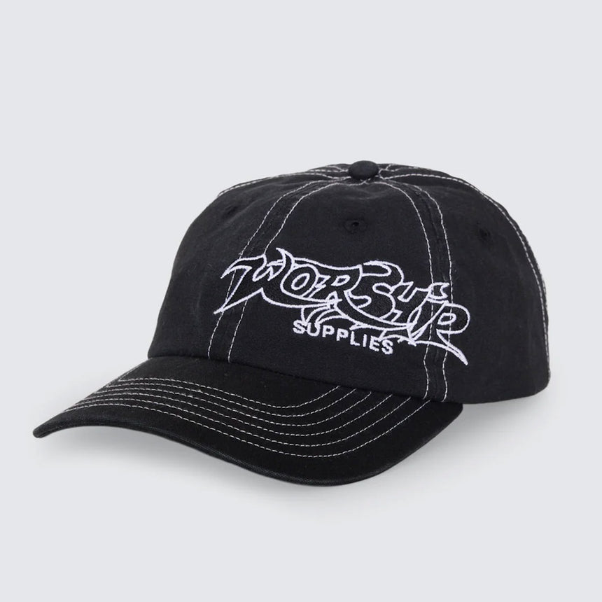 WORSHIP Spiker 6 Panel Cap - Washed Black