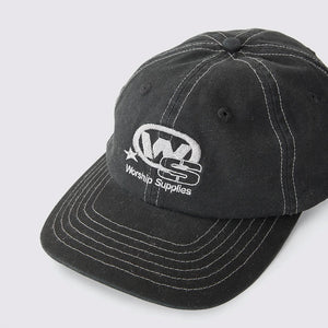 WORSHIP Topper 6 Panel Hat - Washed Black