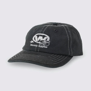 WORSHIP Topper 6 Panel Hat - Washed Black