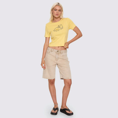 WORSHIP Women's Supernova Day Fit Tee - Good Time Yellow