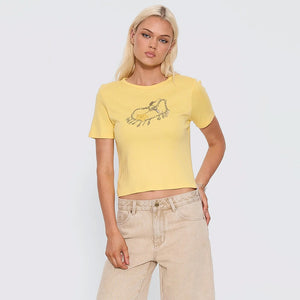 WORSHIP Women's Supernova Day Fit Tee - Good Time Yellow