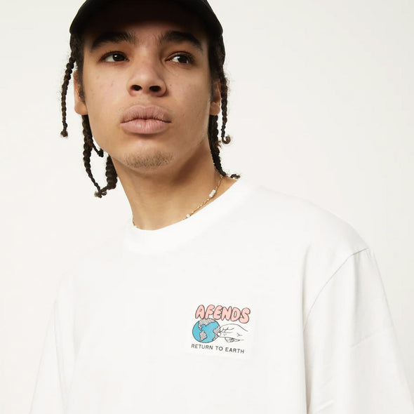 AFENDS Back To It Recycled Retro Fit Tee - White
