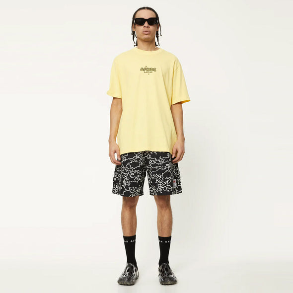 AFENDS Earthling Recycled Retro Fit Tee - Butter