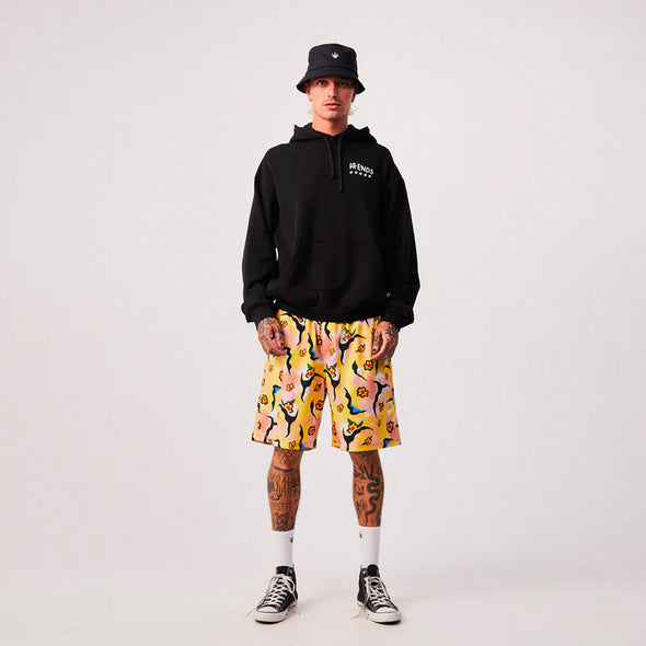 AFENDS Flowers Recycled Hood - Black