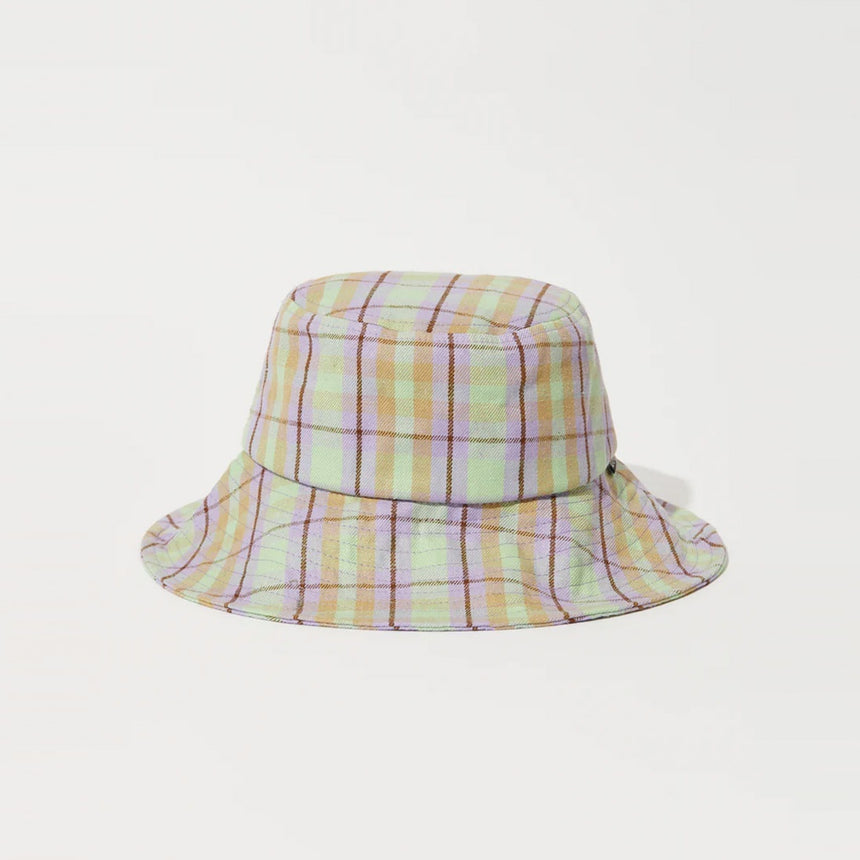 AFENDS Kali Wide Brim Hat - Pistachio Check