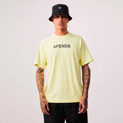 AFENDS Millions Recycled Retro Tee - Citron