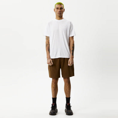 AFENDS Ninety Eights Recycled Baggy Elastic Waist Shorts - Toffee