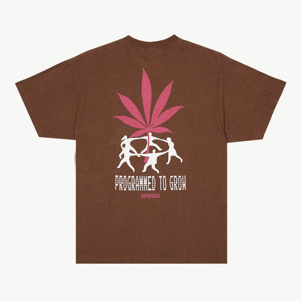 AFENDS Programmed To Grow Graphic Boxy Tee - Toffee