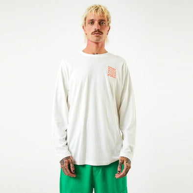 AFENDS Sleepy Hollow Unisex Hemp Long Sleeve Tee - Off White