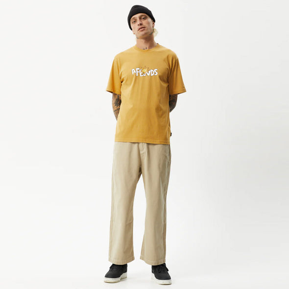 AFENDS Sunshine Recycled Retro Graphic Tee - Mustard