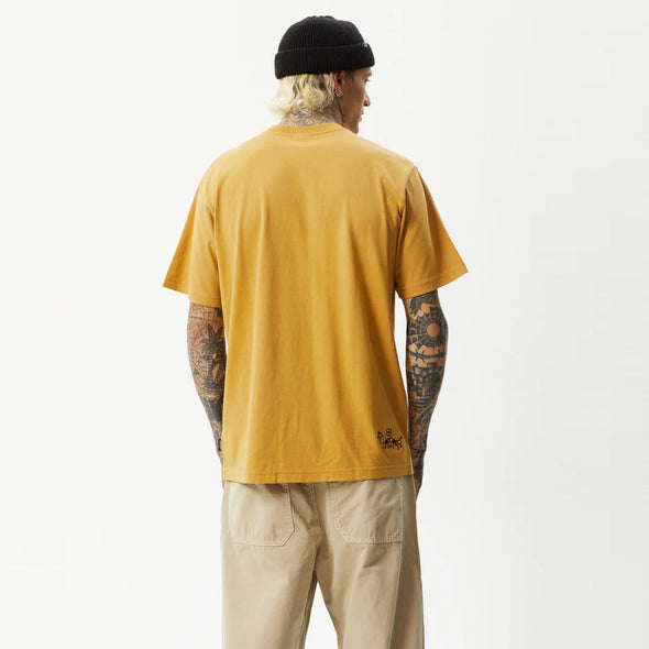 AFENDS Sunshine Recycled Retro Graphic Tee - Mustard