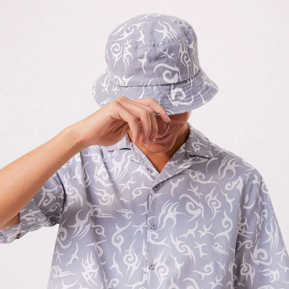 AFENDS Tribal Organic Bucket Hat - Silver