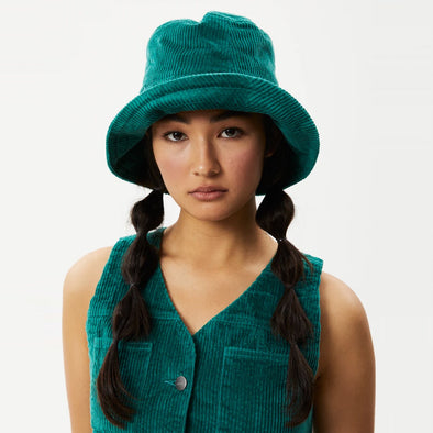 AFENDS Union Corduroy Wide Brim Hat - Emerald