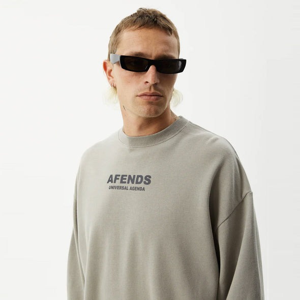 AFENDS Universal Recycled Crew - Olive