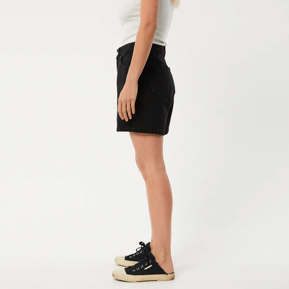 AFENDS Women's Seventy Threes Organic Denim High Waisted Shorts - Washed Black