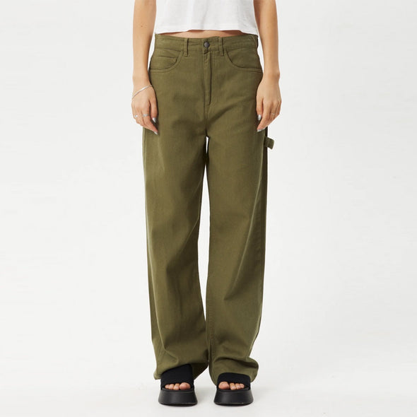 AFENDS Women's Roads Carpenter Pant - Military