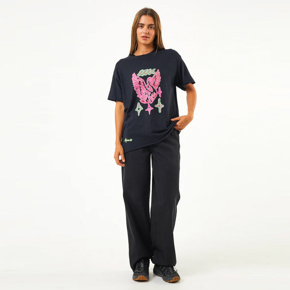 AFENDS Women's Swan Hemp Oversized Tee - Black