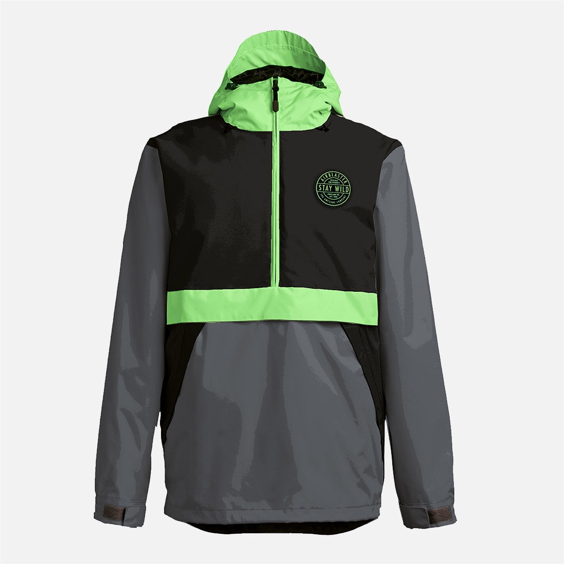 AIRBLASTER Trenchover Jacket Black Hot Green Quest Store