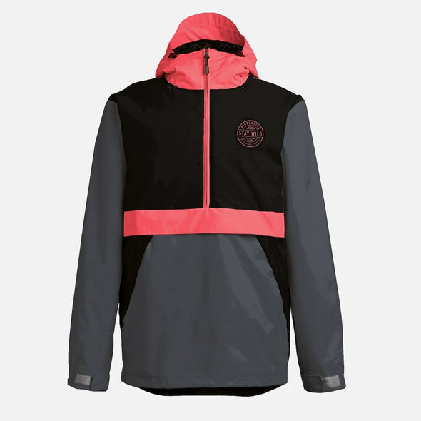 AIRBLASTER Trenchover Jacket 2023 - Black/Hot Coral