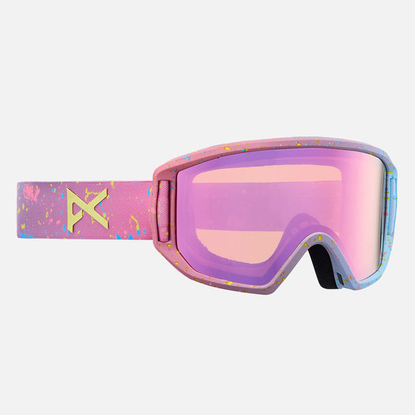 ANON Kids Relapse Jr. Goggle + Mfi Facemask 2024 - Splatter/Pink Amber