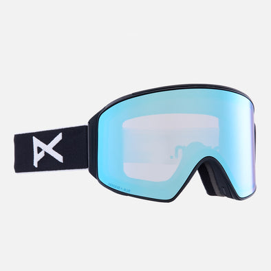 ANON M4 Cylindrical Goggle + MFI Facemask 2024 - Black/Perceive Variable Blue