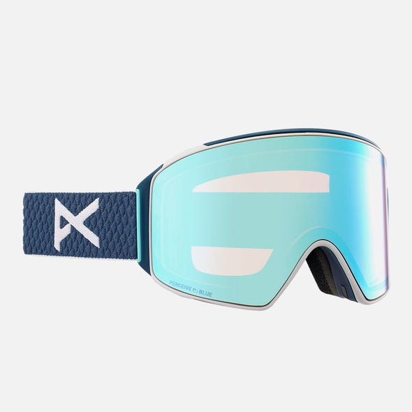 ANON M4 Cylindrical Goggle + MFI Facemask 2024 - Nightfall/Perceive Variable Blue
