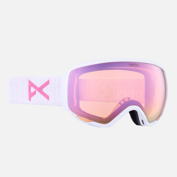 ANON WM1 Goggle + MFI Facemask 2024 - White/Perceive Cloudy Pink