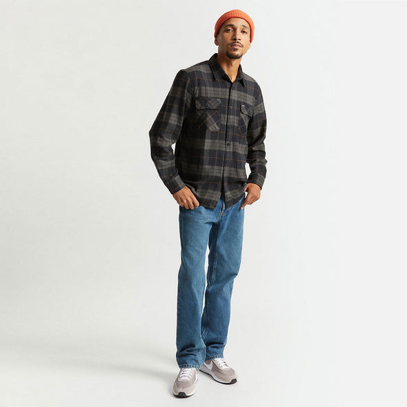 BRIXTON Bowery Flannel - Black/Charcoal