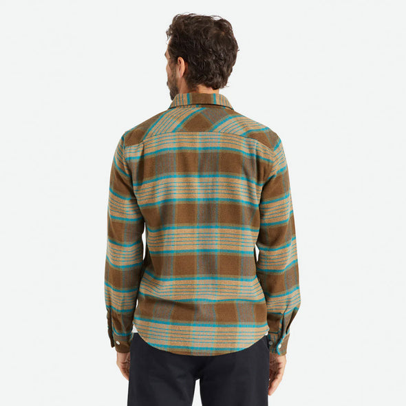 BRIXTON Bowery Flannel - Mojave/Heather Grey/Desert Palm